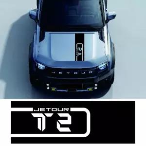 본넷덕트 후드 에어덕트 자동차 보넷 비닐 필름 스트립 스티커 JETOUR T2 스타일링 액세서리 데칼 장식