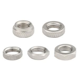 프레스타 밸브용 10pcs 구리 합금 자전거 잠금 너트 녹 방지 타이어 스템 실버 12x4mm 부품