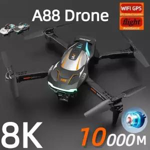 샤오미 A88 드론 8K 전문 8K 듀얼 카메라 사진 GPS 360 장애물 회피 흐름 포지셔닝 접이식 쿼드콥터 RC 신