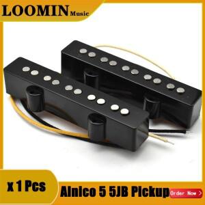 1Pcs JB 5 현베이스 기타 픽업 Alnico 빈티지  천 케이블 재즈 일렉트릭베이스 액세서리 블랙