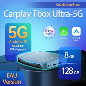 TBox Ultra 5G LTE 안드로이드 15 SM6350 TV 박스 카플레이 무선 오토 어댑터 유튜브 넷플릭스 GNSS GPS 지