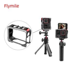 ta360 Ace Pro 보호 케이스용 Flymile 알루미늄 합금 프레임 ACE 2용 확장 콜드 슈 금속 카메라 케이지 포