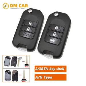 DMKEY 자동차 키 케이스 Honda XRV Civic Accord City Jazz Marina Wisdom 플립 원격 쉘 A/G  용 빈 2/3 버