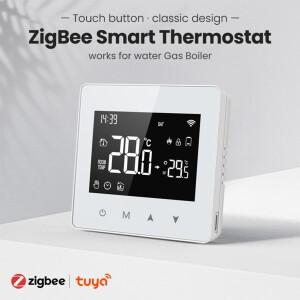 스마트 온도 조절기 배터리 구동식 워터/가스 보일러 Alexa  Google Home  Yandex와 호환