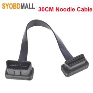누들 케이블 OBD2 연장 16 핀 암 II 커넥터  진단 도구 ELM327 30cm