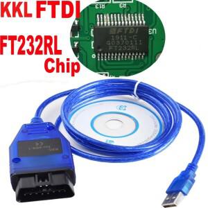 VAG KKL 409 OBD2 진단 용  아우디/시트/폭스바겐/스코다용 V FTDI FT232RL 칩 인터페이스 케이블 포함
