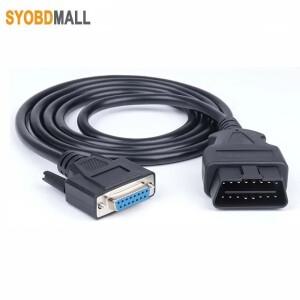 자동차 16 핀 OBD2 수-DB15 암 케이블  인터페이스  직렬 RS232 게이트웨이 진단 도구 커넥터  120cm