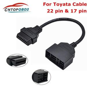 Obd2 케이블 어댑터 forToyota 22 핀 to16 여성 obd 커넥터 자동차 진단 forTOYOTA