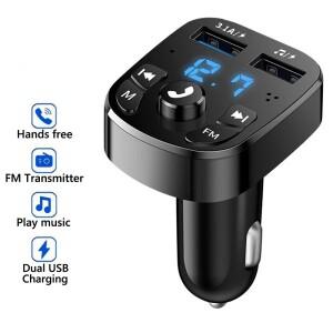 자동차 Mp3 플레이어 듀얼 Usb 고속 충전기 Fm BT 수신기 블루투스 호환 5.0 플래시 드라이브 플매트 카펫