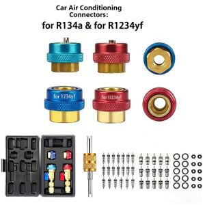 R134a 및 AC 밸브 코어 제거 도구  고압 저압 수리 키트  자동차 에어컨 수공구  12.5x4.7x24.2cm