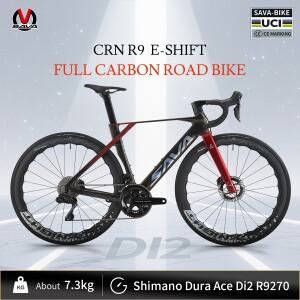 SAVA CRN R9 풀 카본 파이버 전자 변속 로드 바이크 초경량 7.3kg 시마노 듀라에이스 9270 Di2 키트 장착