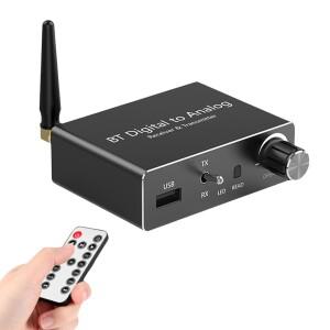 BT 디지털-아날로그 변환기 디지털 SPDIF L/R RCA Toslink 광-3.5mm 잭 어댑터