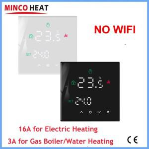 MINCO HEAT 3A 16A LCD 디스플레이 터치 스크린 온도 컨트롤러 조절기(워터/전기 바닥/가스 보일러용) 1PC