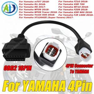 야마하 4핀 OBD2 어댑터 케이블 (R1  R6  MT07  FZ09  XSR700  TMAX530  XT1200ZE 진단