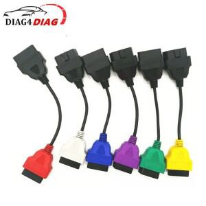 LANCIA 피아트용 자동차 진단 케이블  ECU 스캔 멀티에쿠스캔 OBD2 커넥터 어댑터  6 컬러