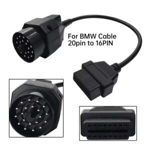 자동차 OBD 연장 케이블 II 어댑터 (BMW 호환 20핀-16핀 암 커넥터) e36 X5 Z3 20핀-OBDII 16핀)
