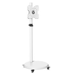 HILLPORT TV 카트  흰색 모니터 화면   리프팅  롤링 마운트 스탠드 트롤리  LED LCD  낮은 높이  메사 SC5