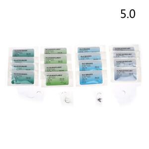 봉합술 훈련 키트 12개입 50mm 의료용 바늘 나일론 모노필라멘트 실 수술 실습용 학생 실험실 사용 용품