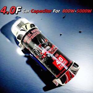 AT-C4 4.0 패럿 카 오디오 파워 커패시터 (디지털 전압 디스플레이 포함) 800W-5000W 호환 자동 차단 보호