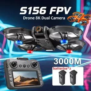 S156 드론 프로페셔널 4K HD 듀얼 ESC 카메라 FPV WiFi RC 드론 브러시리스 모터 광학 흐름 포지셔닝 쿼드