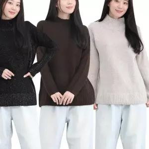여성 터틀넥 반목폴라 목폴라 니트 빅사이즈 니트티 트레이닝복 GWFFTW9H
