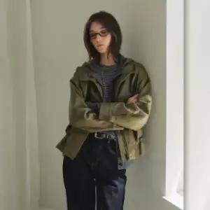 [롯데백화점]올리브데올리브 밑단스트링 하이넥 레자점퍼OL6AM907