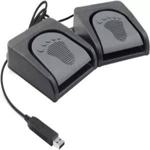 iKKEGOL 업그드 USB 더블 페달 어셈 2 풋 스위치 컨트롤 키 버튼 프로 비디오 게임 맞춤형 PC 키보드