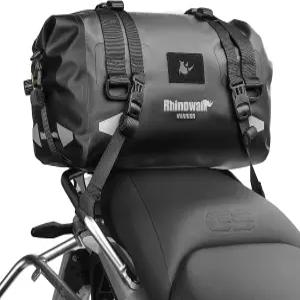 abta 오토바이 안장 가방 65L MOLLE 확장 및 백팩 스트랩이 포함된 초대형 방수 투어링 테일 Black20L