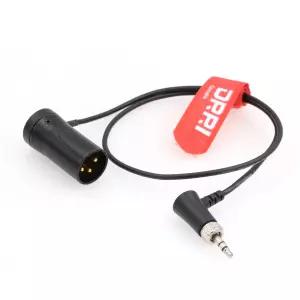 DRRI 로우 프로파일 XLR NEUTRIK 3핀-락킹 3.5mm 오디오 케이블 Sony UWP Wireless D11 D21 EK 2000 500 G4
