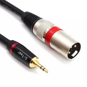 SiYear 3.5mm Mini Jack Stereo to XLR Male Microphone Cable Unbalanced 1/8 inch 3 Pin Interconnect