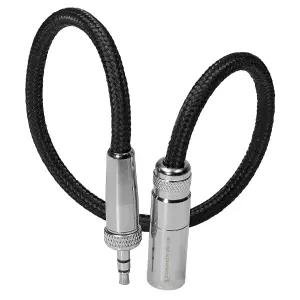 KONDOR Blue 12인치 Mini XLR (TA3) 3핀 to 3.5mm TRS 잠금 어댑터 케이블 호환 가능한 라발리에 마이크 및