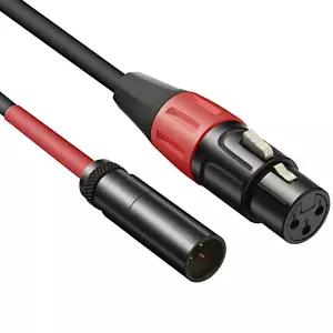 JOMLEY Mini XLR 수컷 to 암컷 마이크 오디오 케이블 - 1피트 3핀 Regular 어댑터 Blackmagic Pocket 4K