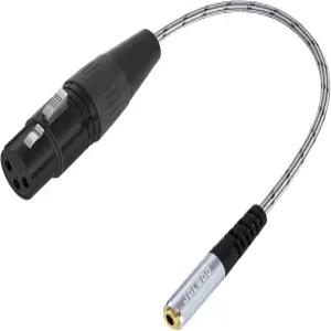 JOLGOO XLR 여성용 3.5mm 스테레오 잭 오디오 어댑터 - 1피트 및 1/8인치 TRS 미니 케이블용 밸런스 컨버터