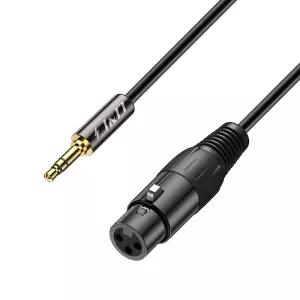 J D XLR to 3.5mm 마이크 케이블 PVC 외피 암 1/8인치 TRS 수 밸런스 어댑터 DSLR 카메라용 컴퓨터 사운드