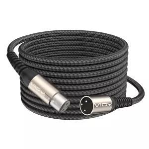 VIOY XLR 마이크 케이블 6.6피트 3핀 수-암 밸런스 자체 잠금 플러그 알루미늄 합금 케이스 스튜디오 녹음