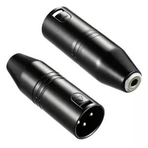 3.5mm to XLR 앙코더 2개 세트 스테레오 TRS 미니잭 여성형 3핀 남성 마이크 어댑터 캠코더 녹음기 믹서용