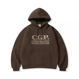 [국내정품] 코드그라피 CGP 기모 스퀘어 로고 후디_초코 브라운 CBEWUTH060HB