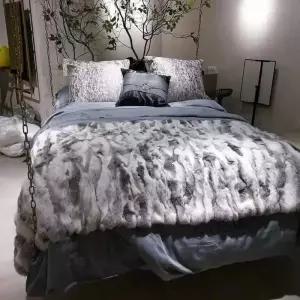 토끼 모피 담요 천연 공장 OEM