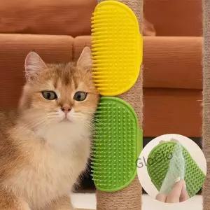 1pcs 고양이 가려움증 도구 긁는 브러시 테이블 다리 스트랩 목욕 브러싱 헤어 진정 애완 동물 장비