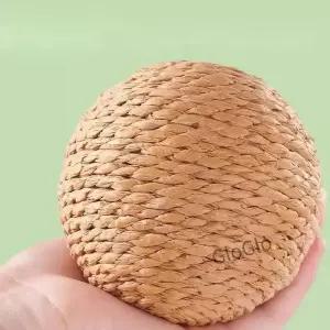 고양이용 사이잘 스크래칭 볼 새끼 세척 물림 방지 8CM 초대형 공 소리나는 애완용품