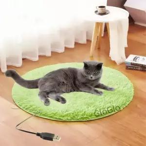 6W 5V 2A USB 애완 동물 전기 담요 플러시 패드 고양이 가열 스크래치 개 난방 매트 수면 침대