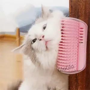 고양이 Scratr 마사지 빗 애완 동물 테이블 코너 긁힌 자국 헤어 브러시 Catnip 제거 새끼 케어 액세서리
