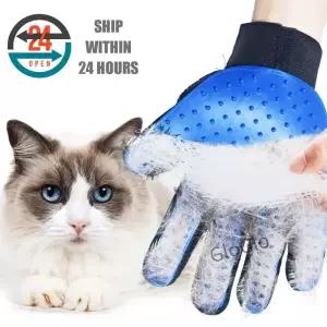 DualPet-애완 동물 미용 장갑 개 고양이 털 Deshedding 브러시 빗 강아지 청소 마사지 액세서리