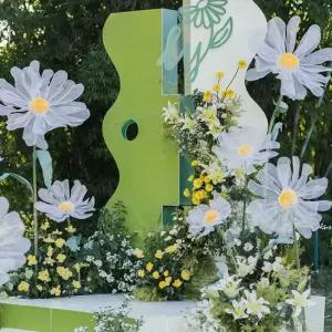 대형 데이지 조화 부케 야외웨딩장식 인테리어 웨딩소품