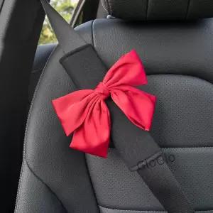 1pc 큰 Bowknot 범용 자동차 커버 통기성 얼음 실크 어깨 패드 스타일링 보호 액세서리