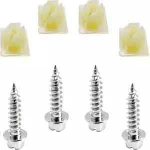8PCS 번호판 나사 키트 녹슬지 않는 마감 나일론 인서트가 포함된 셀프 태핑 볼트 자동차 프레임 및 커버