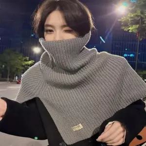 머플러 어깨 하이넥 스카프 워머 숄 겨울스카프 여자 옆트임 넥워머