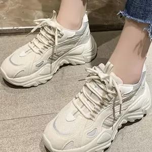 (올핀)여성 키높이 운동화 어글리슈즈 심플 데일리 배색