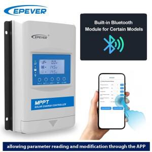EPEVER 10/20/30/40A MPPT 태양광 컨트롤러 내장 블루투스 12V XTRANG3BLE 60/100/150V PV 패널 리튬/무배