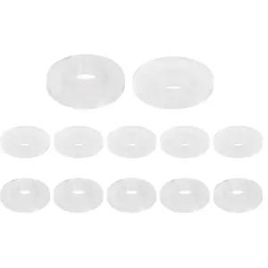 uxcell 12개입 플랜지 슬리브 베어링 플라스틱 부싱 6.8mm 내경 x 외경 길이 나일론 화이트